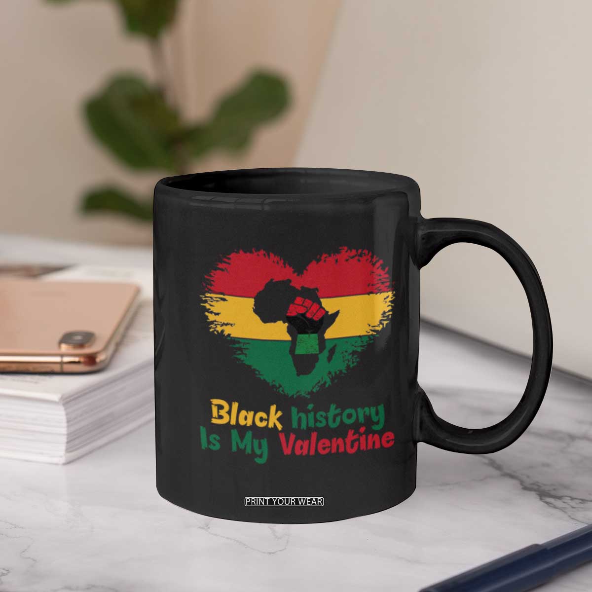 African American Women Pride Coffee Mug Black History Is My Valentine TS12 Print Your Wear