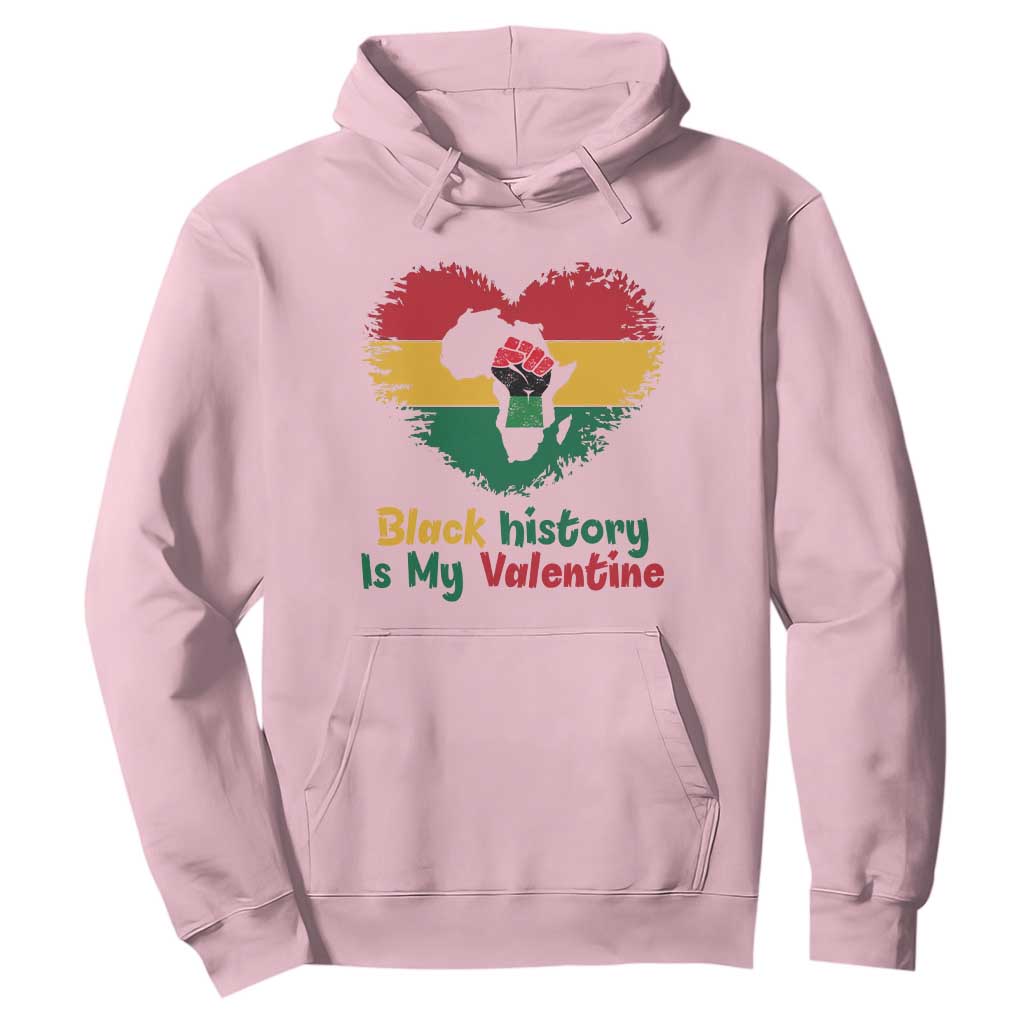 African American Women Pride Hoodie Black History Is My Valentine - Print Your Wear