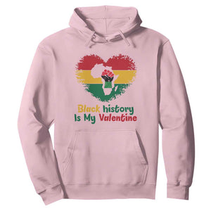 African American Women Pride Hoodie Black History Is My Valentine - Print Your Wear