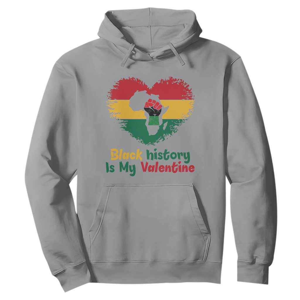 African American Women Pride Hoodie Black History Is My Valentine TS12 Sport Gray Print Your Wear