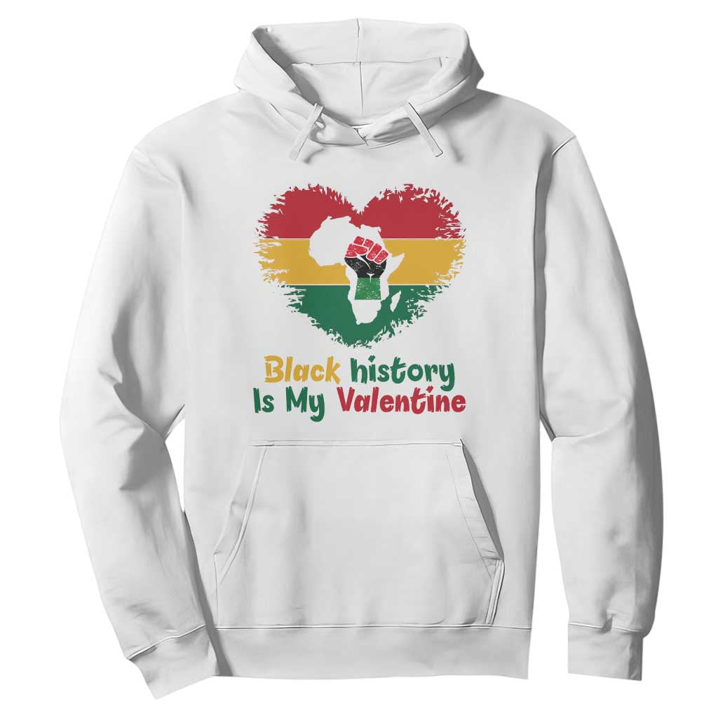 African American Women Pride Hoodie Black History Is My Valentine - Print Your Wear