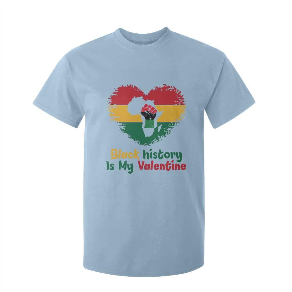 African American Women Pride T Shirt For Kid Black History Is My Valentine TS12 Light Blue Print Your Wear