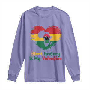 African American Women Pride Long Sleeve Shirt Black History Is My Valentine TS12 Violet Print Your Wear