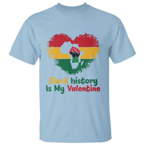African American Women Pride T Shirt Black History Is My Valentine TS12 Light Blue Print Your Wear