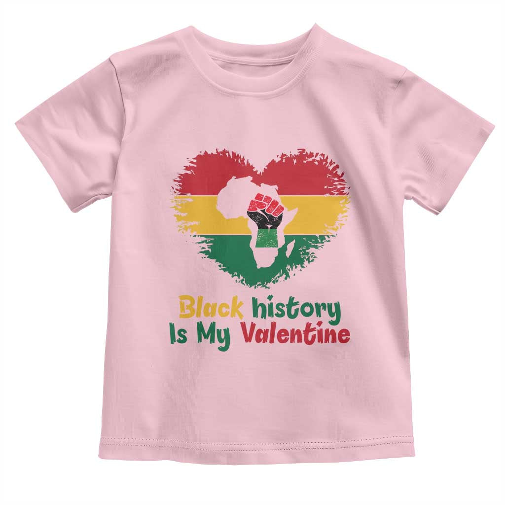 African American Women Pride Toddler T Shirt Black History Is My Valentine TS12 Light Pink Print Your Wear