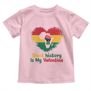 African American Women Pride Toddler T Shirt Black History Is My Valentine TS12 Light Pink Print Your Wear