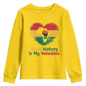 African American Women Pride Youth Sweatshirt Black History Is My Valentine TS12 Daisy Print Your Wear