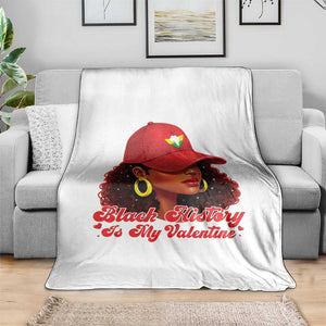 Black History Is My Valentine Throw Blanket Melanin Pride Valentines Day Gift TS12 Print Your Wear