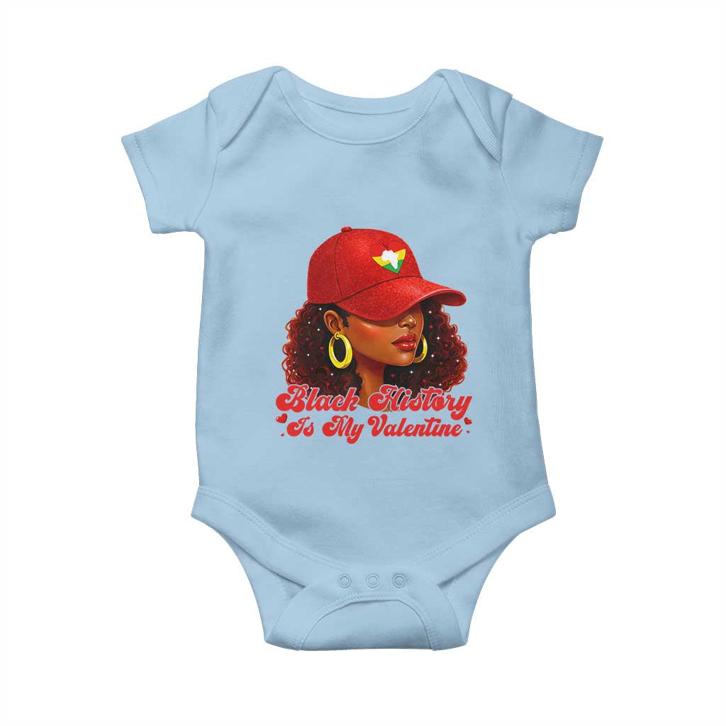 Black History Is My Valentine Baby Onesie Melanin Pride Valentines Day Gift TS12 Light Blue Print Your Wear