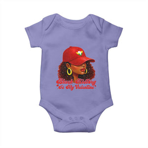 Black History Is My Valentine Baby Onesie Melanin Pride Valentines Day Gift TS12 Violet Print Your Wear