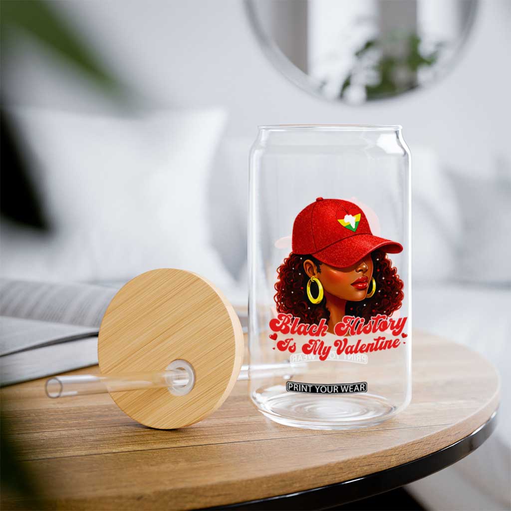 Black History Is My Valentine Glass Can Melanin Pride Valentines Day Gift TS12 Print Your Wear