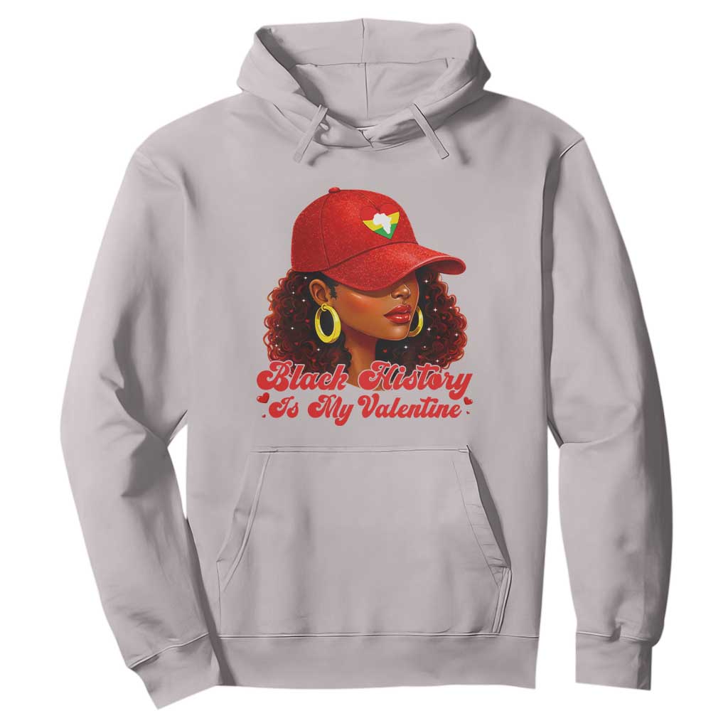 Black History Is My Valentine Hoodie Melanin Pride Valentines Day Gift TS12 Ice Gray Print Your Wear