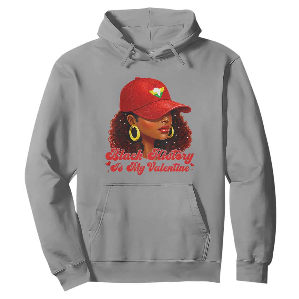 Black History Is My Valentine Hoodie Melanin Pride Valentines Day Gift TS12 Sport Gray Print Your Wear