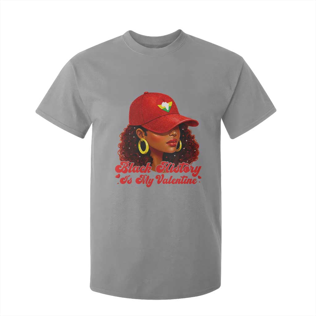 Black History Is My Valentine T Shirt For Kid Melanin Pride Valentines Day Gift TS12 Sport Gray Print Your Wear