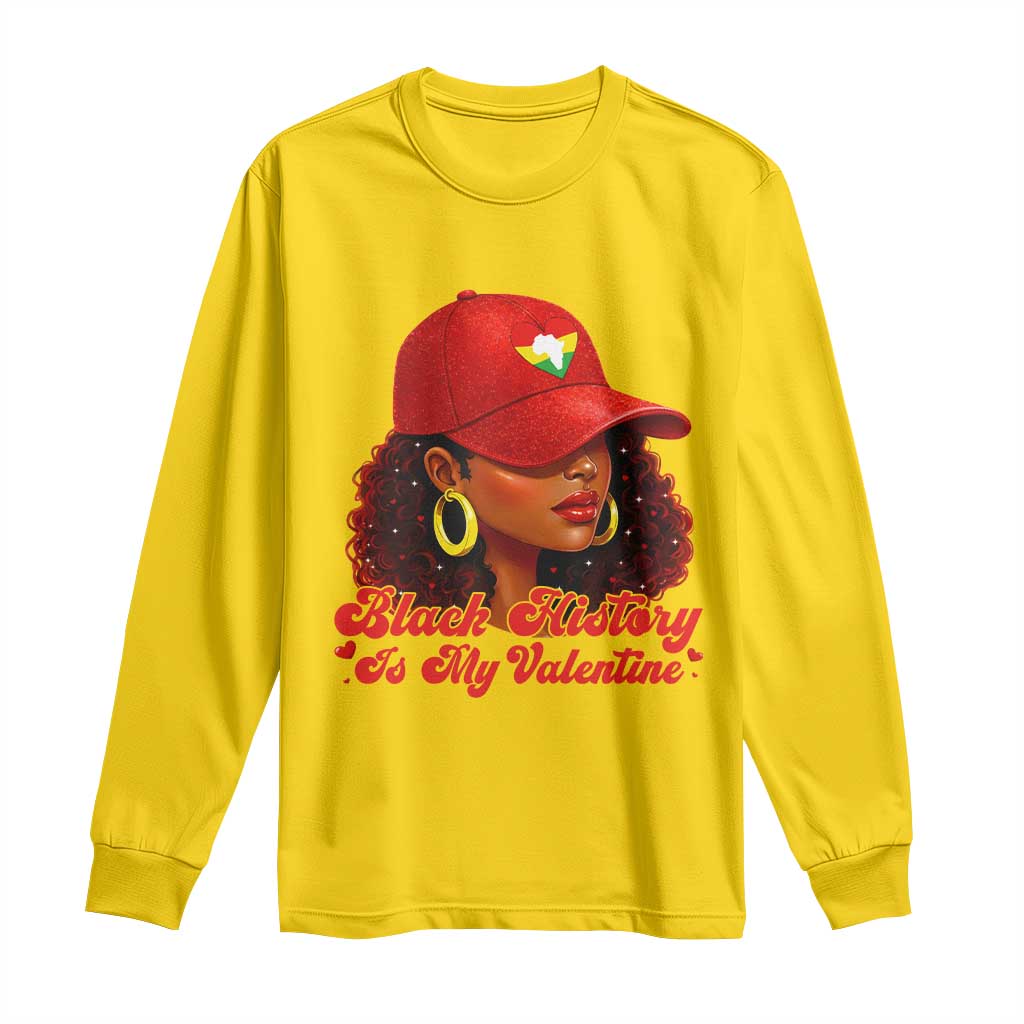 Black History Is My Valentine Long Sleeve Shirt Melanin Pride Valentines Day Gift TS12 Daisy Print Your Wear