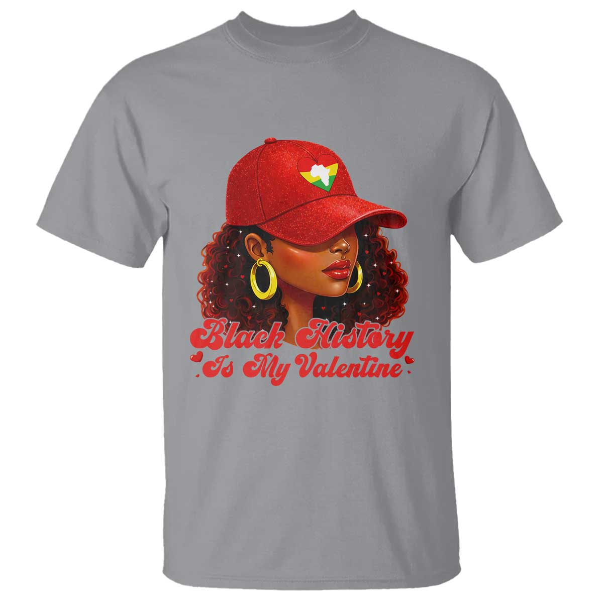 Black History Is My Valentine T Shirt Melanin Pride Valentines Day Gift TS12 Sport Gray Print Your Wear