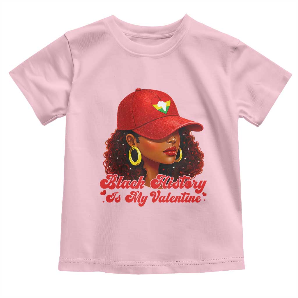 Black History Is My Valentine Toddler T Shirt Melanin Pride Valentines Day Gift TS12 Light Pink Print Your Wear