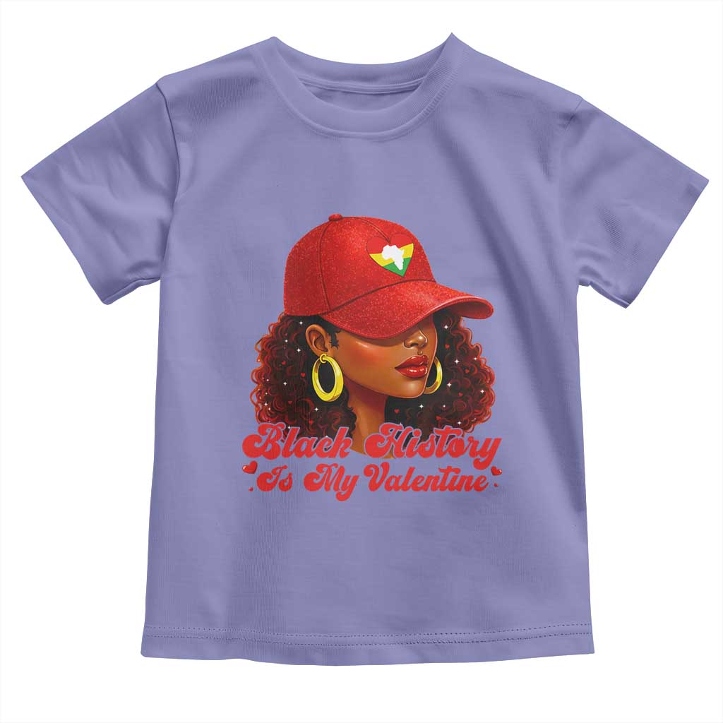 Black History Is My Valentine Toddler T Shirt Melanin Pride Valentines Day Gift TS12 Violet Print Your Wear
