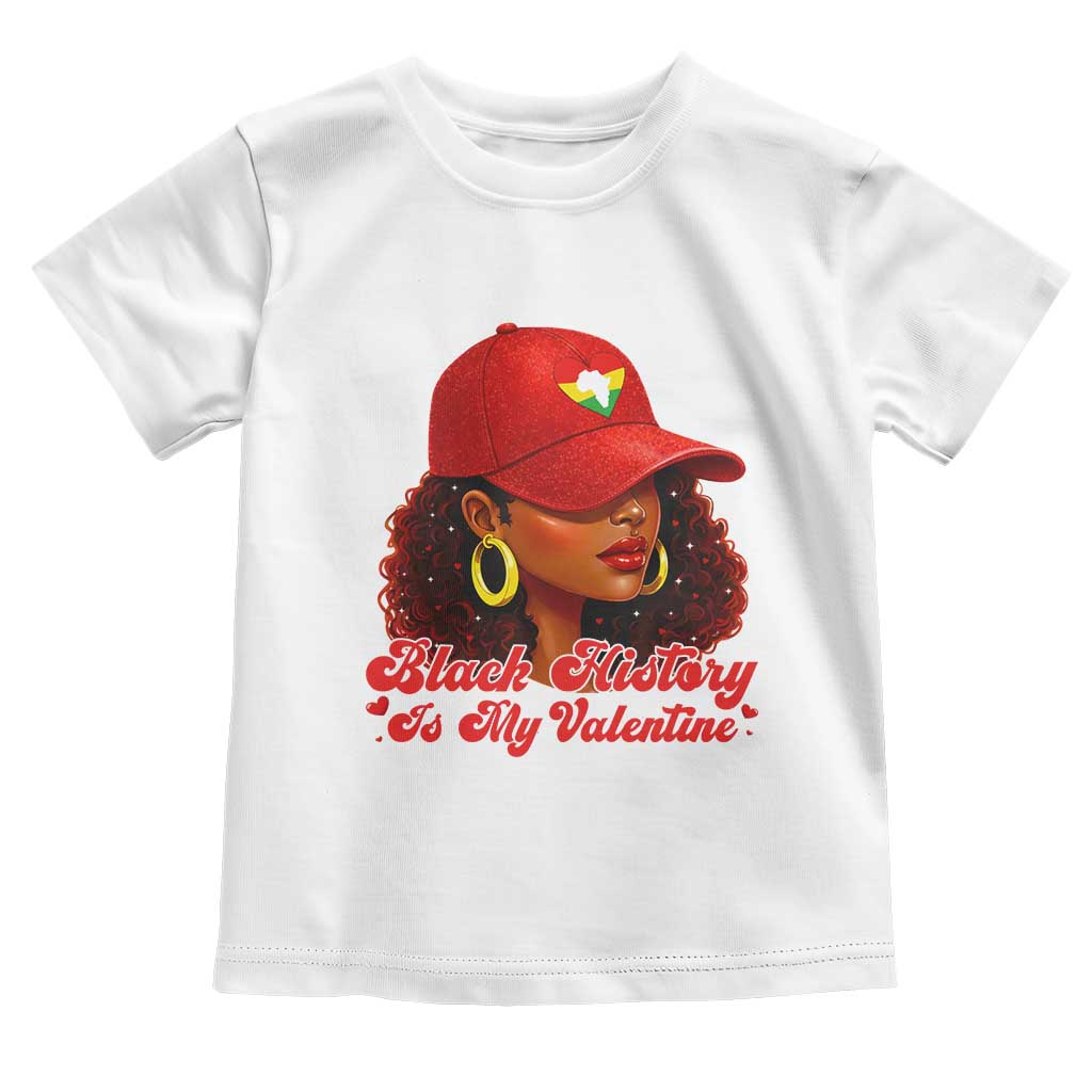 Black History Is My Valentine Toddler T Shirt Melanin Pride Valentines Day Gift TS12 White Print Your Wear