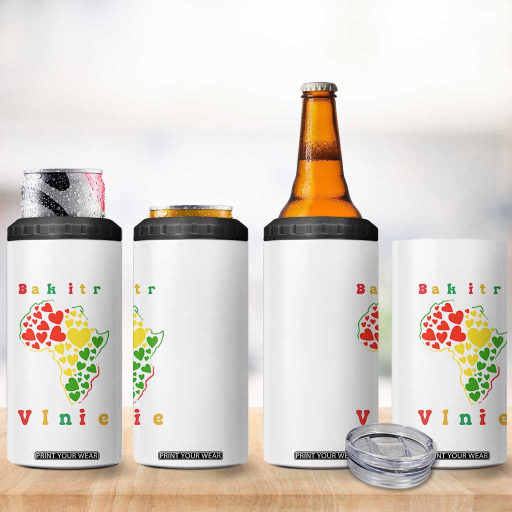 Melanin Queen Black History Month 4 in 1 Can Cooler Tumbler Is My Valentine TS12 Print Your Wear