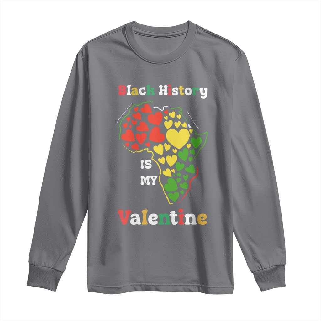 Melanin Queen Black History Month Long Sleeve Shirt Is My Valentine TS12 Charcoal Print Your Wear
