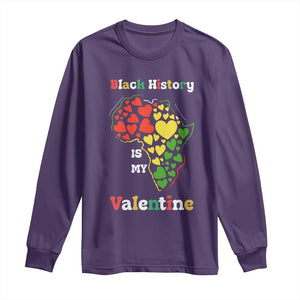 Melanin Queen Black History Month Long Sleeve Shirt Is My Valentine TS12 Purple Print Your Wear