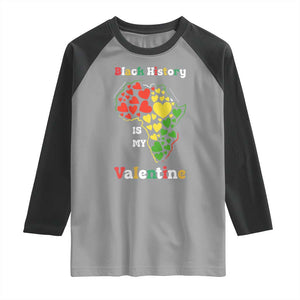 Melanin Queen Black History Month Raglan Shirt Is My Valentine TS12 Sport Gray Black Print Your Wear