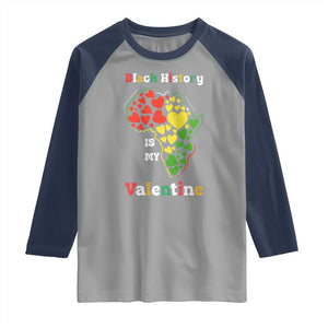 Melanin Queen Black History Month Raglan Shirt Is My Valentine TS12 Sport Gray Navy Print Your Wear