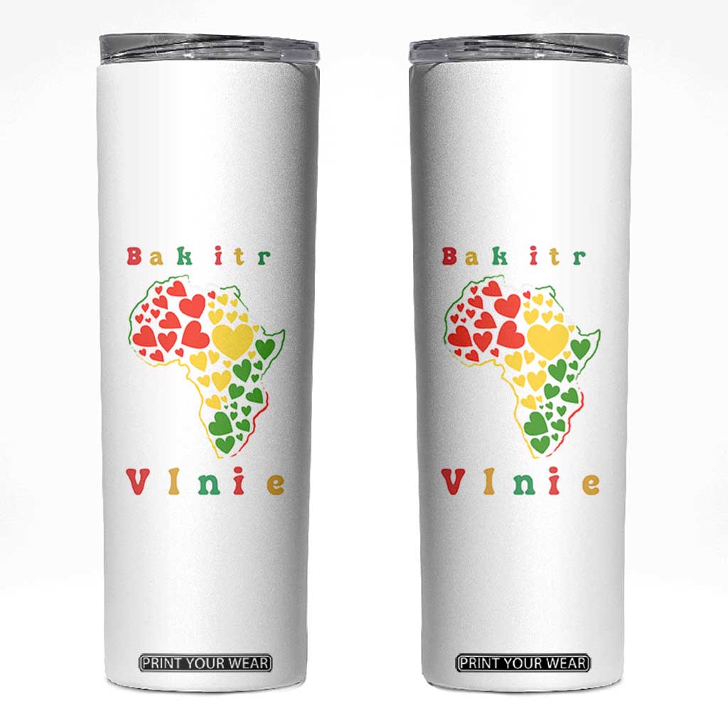 Melanin Queen Black History Month Skinny Tumbler Is My Valentine TS12 White Print Your Wear