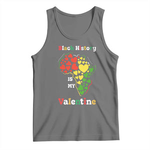 Melanin Queen Black History Month Tank Top Is My Valentine TS12 Black Heather Print Your Wear