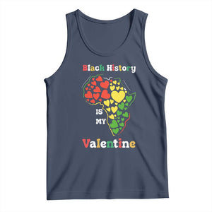 Melanin Queen Black History Month Tank Top Is My Valentine TS12 Navy Print Your Wear