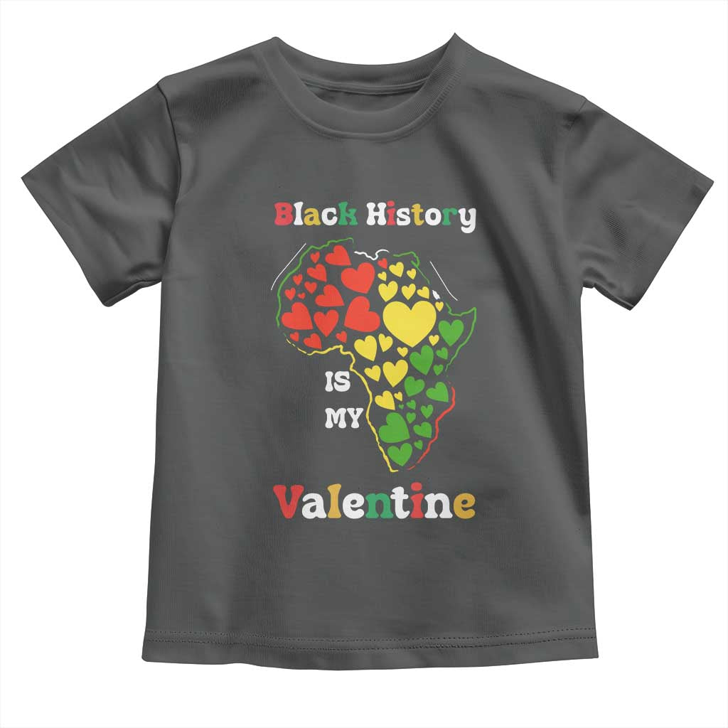 Melanin Queen Black History Month Toddler T Shirt Is My Valentine TS12 Dark Heather Print Your Wear