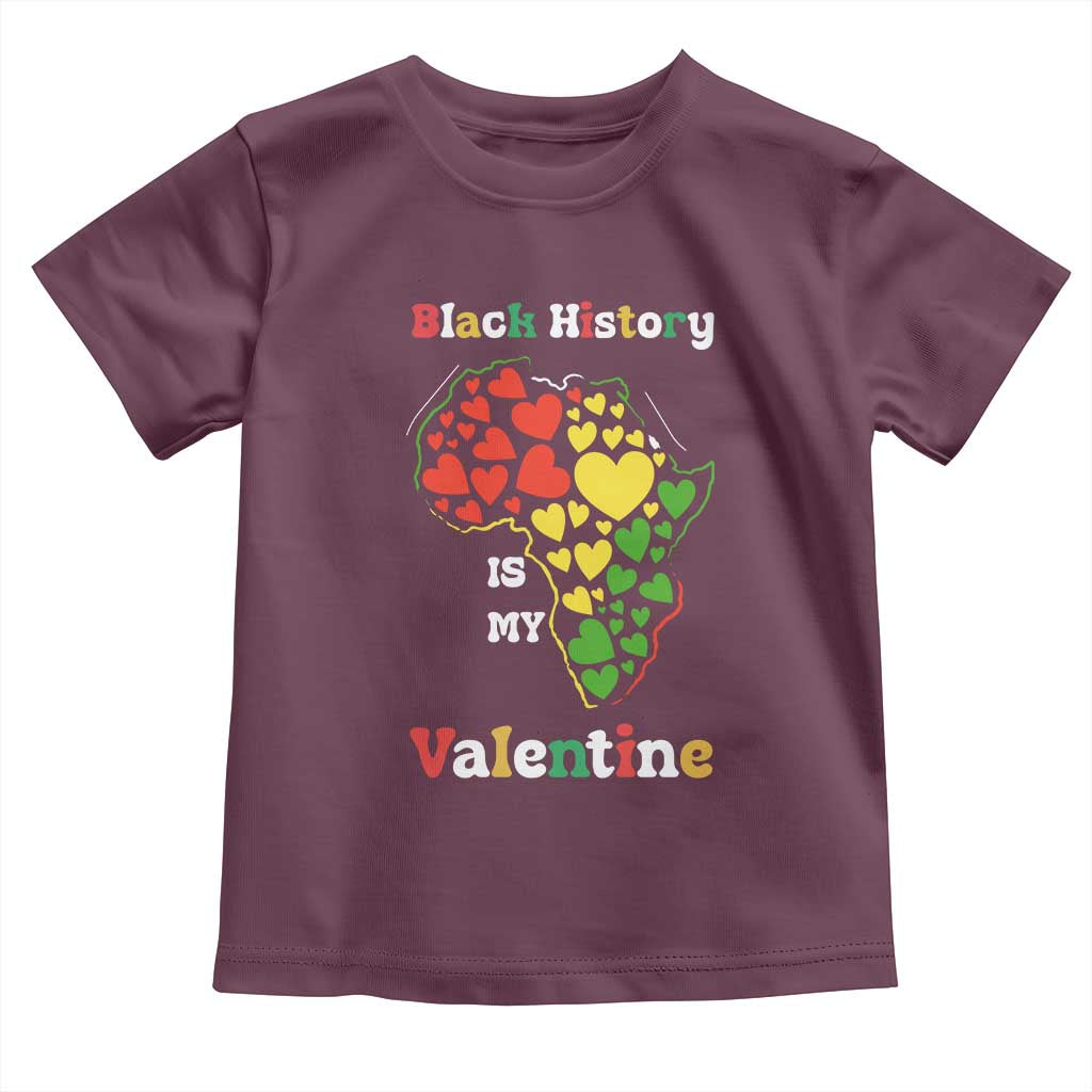 Melanin Queen Black History Month Toddler T Shirt Is My Valentine TS12 Maroon Print Your Wear