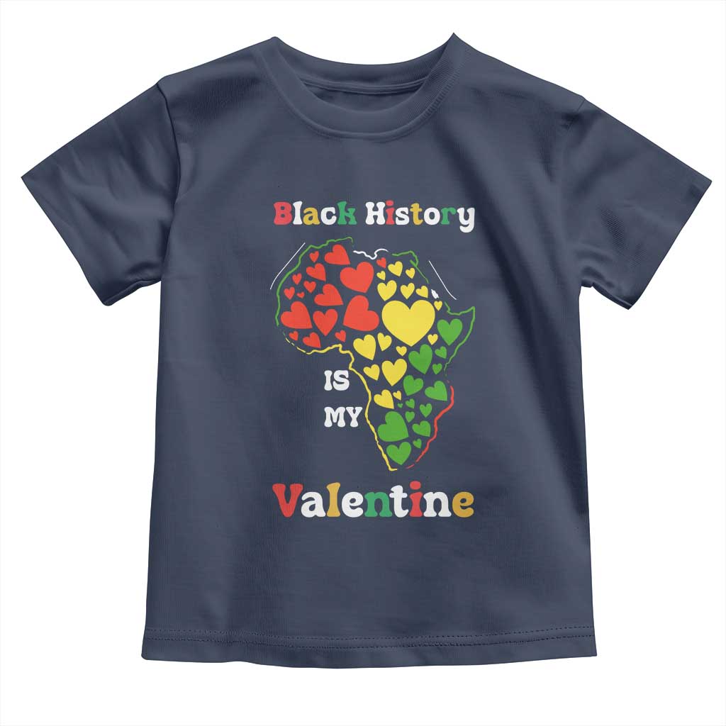 Melanin Queen Black History Month Toddler T Shirt Is My Valentine TS12 Navy Print Your Wear