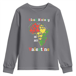 Melanin Queen Black History Month Youth Sweatshirt Is My Valentine TS12 Charcoal Print Your Wear