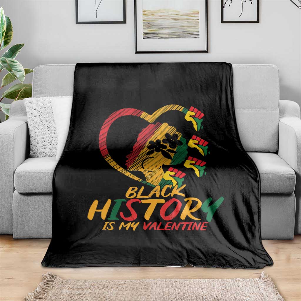 Black History Is My Valentine Throw Blanket Gift For Melanin Queen TS12 Print Your Wear