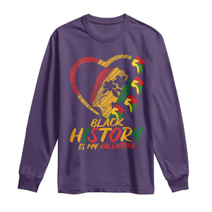Black History Is My Valentine Long Sleeve Shirt Gift For Melanin Queen TS12 Purple Print Your Wear