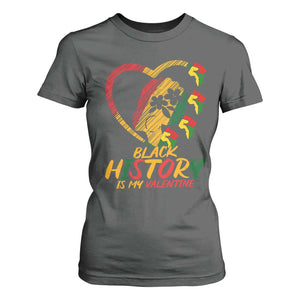 Black History Is My Valentine T Shirt For Women Gift For Melanin Queen TS12 Dark Heather Print Your Wear