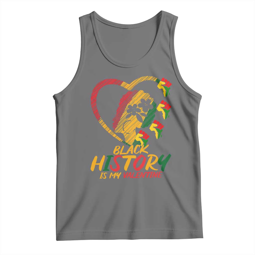 Black History Is My Valentine Tank Top Gift For Melanin Queen TS12 Black Heather Print Your Wear