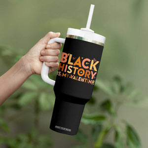 Black History Is My Valentine Tumbler With Handle African American Women Pride TS12 Print Your Wear