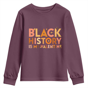 Black History Is My Valentine Youth Sweatshirt African American Women Pride TS12 Maroon Print Your Wear
