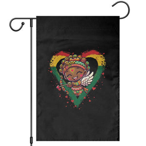 Cute Black Cupid Garden Flag Melanin Pride Valentines Day Gift TS12 Black Print Your Wear