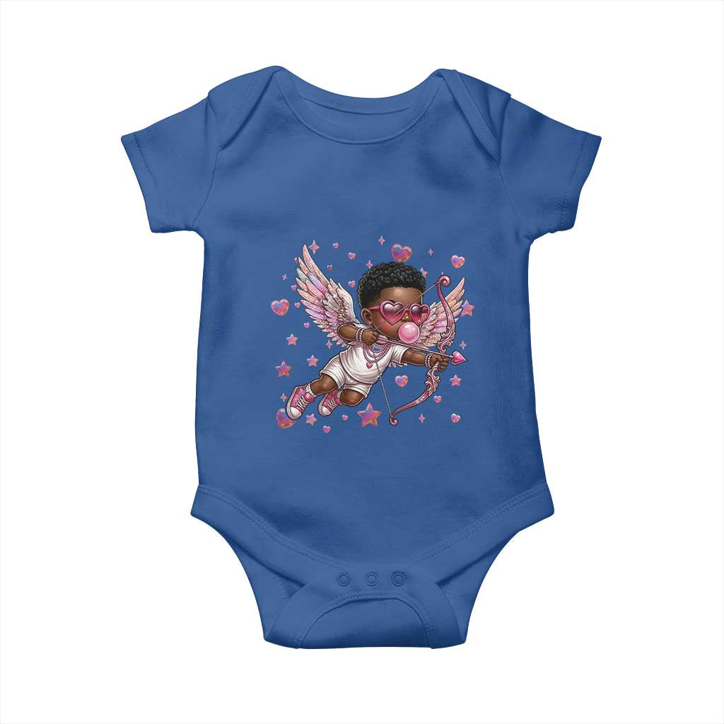 Cute Black Cupid Baby Onesie African American Valentines Day Gift TS12 Royal Blue Print Your Wear