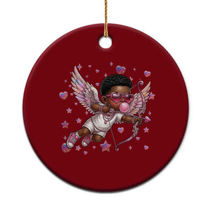 Cute Black Cupid Ceramic Ornament African American Valentines Day Gift TS12 1pc Red Print Your Wear