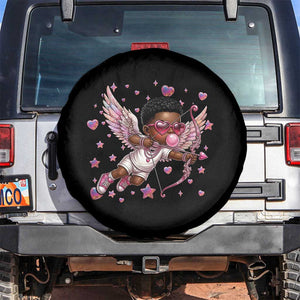Cute Black Cupid Spare Tire Cover African American Valentines Day Gift TS12 No hole Black Print Your Wear
