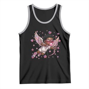 Cute Black Cupid Tank Top African American Valentines Day Gift TS12 Black Athletic Heather Print Your Wear