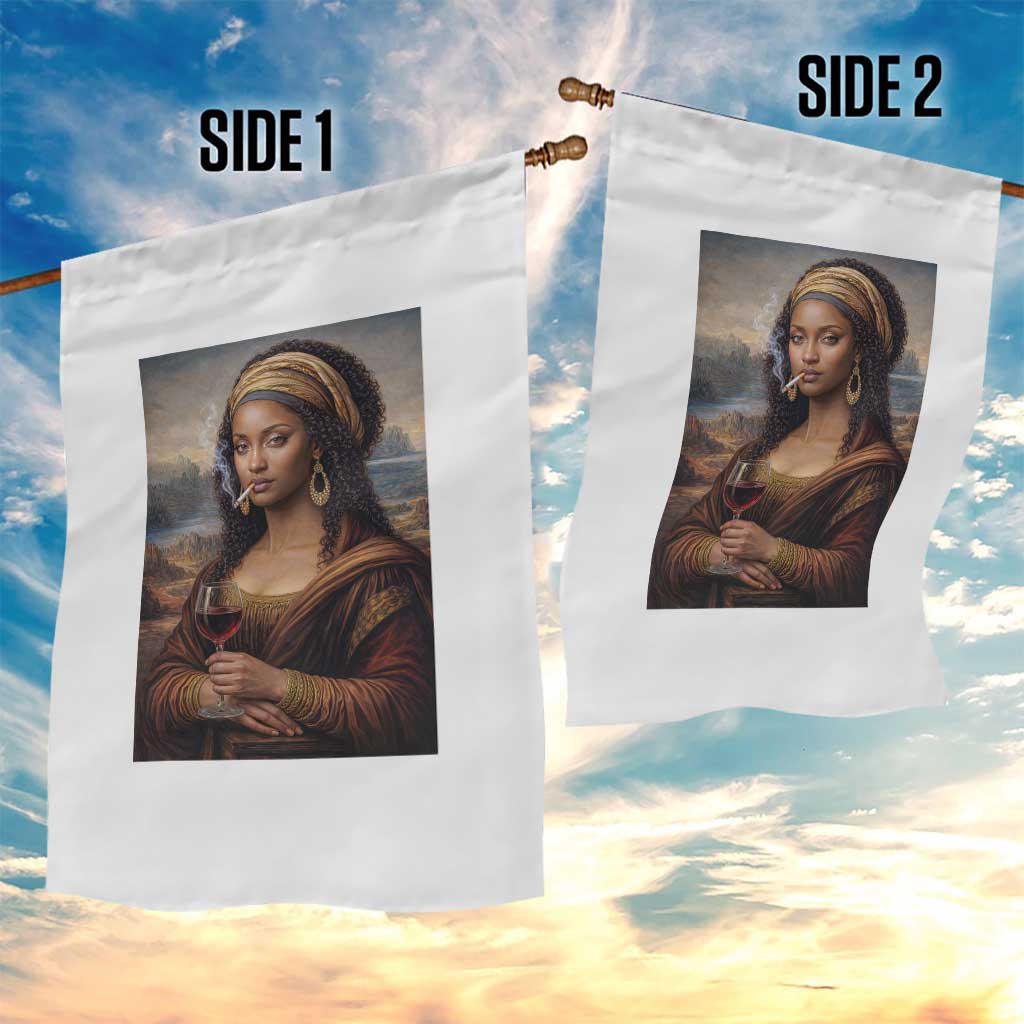 Funny Black Mona Lisa Garden Flag Melanin Queen Black History Month TS12 Print Your Wear