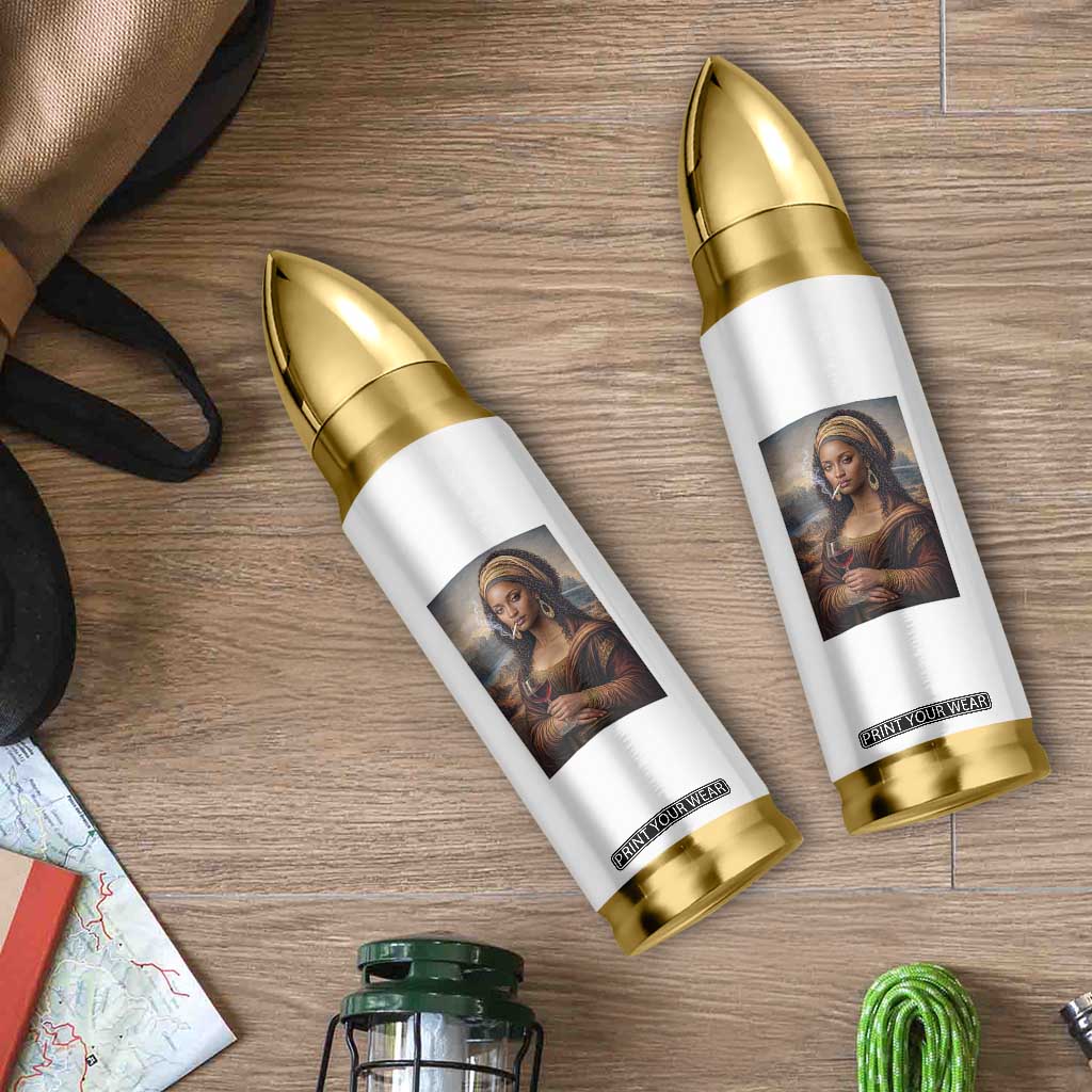 Funny Black Mona Lisa Bullet Tumbler Melanin Queen Black History Month TS12 Print Your Wear