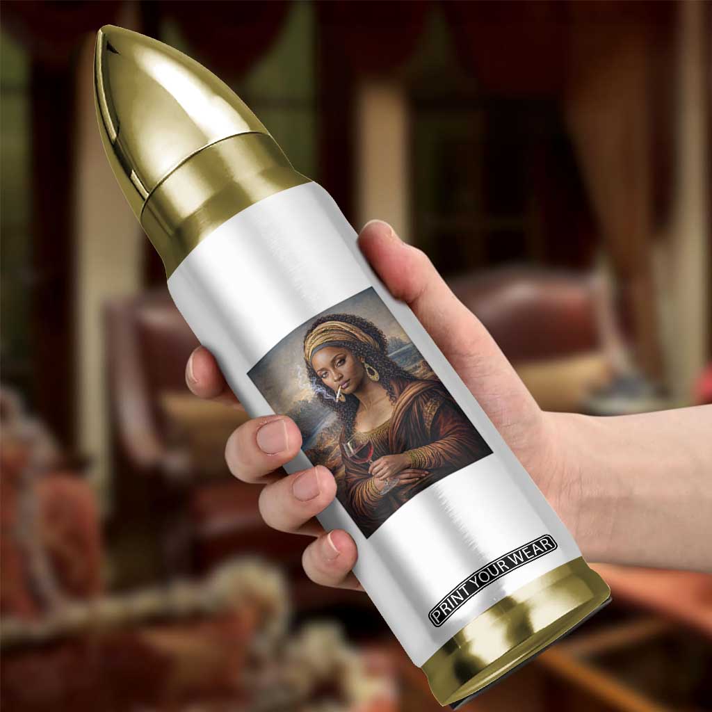 Funny Black Mona Lisa Bullet Tumbler Melanin Queen Black History Month TS12 Print Your Wear