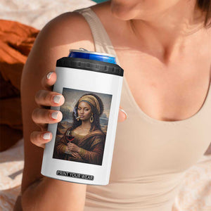 Funny Black Mona Lisa 4 in 1 Can Cooler Tumbler Melanin Queen Black History Month TS12 Print Your Wear